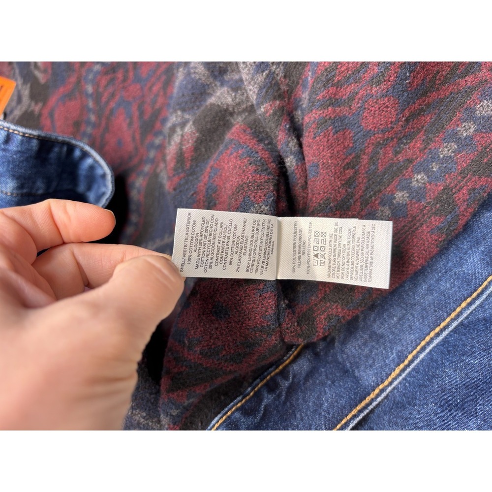 LUCKY BRAND Denim Trucker Jacket Mens XXL Button Up Corduroy Collar - Picture 10 of 15